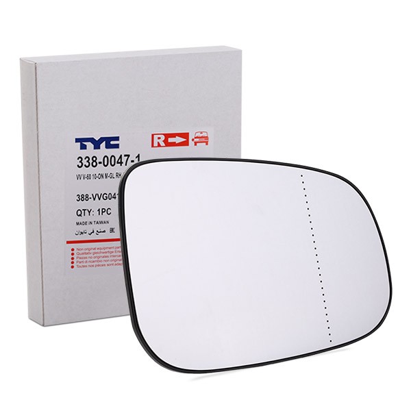 TYC Mirror Glass, outside mirror Article number: 338-0047-1 cheaply