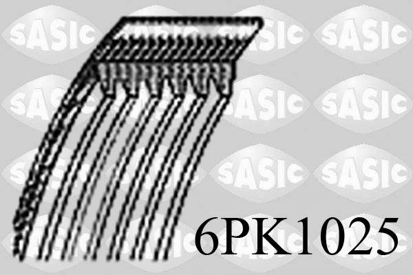 SASIC V formos rumbuoti diržai prekės numeris: 6PK1025 nebrangu