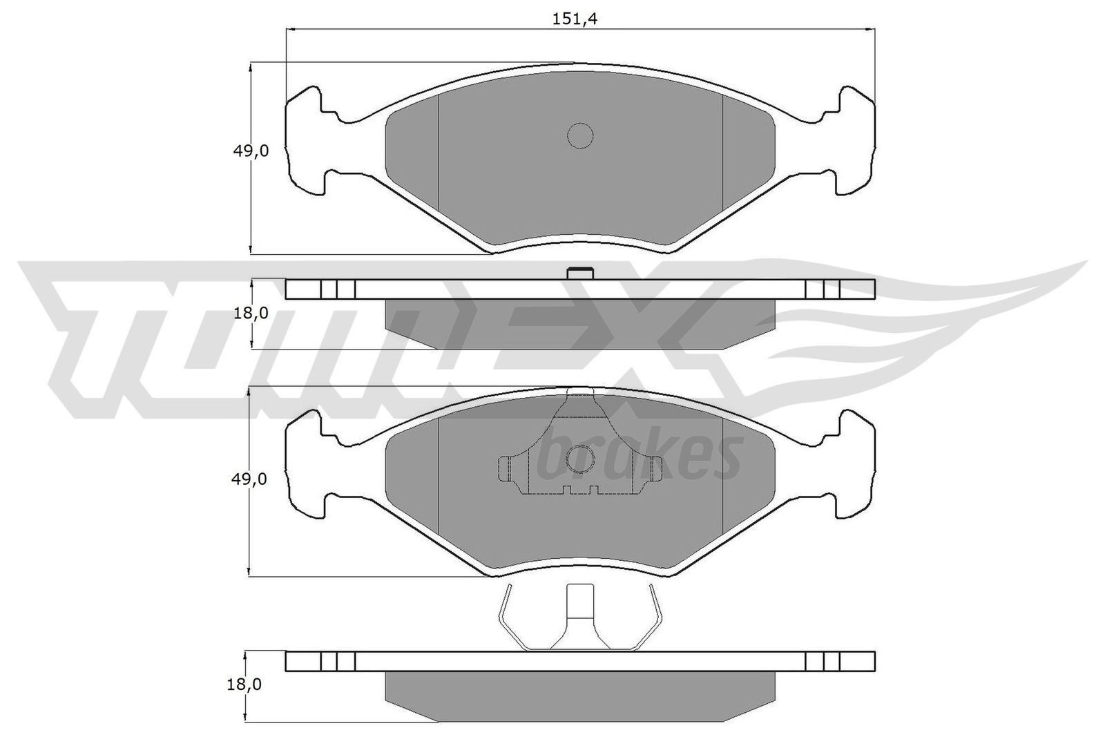 TOMEX brakes Brake pad set Article number: TX 10-79 cheaply