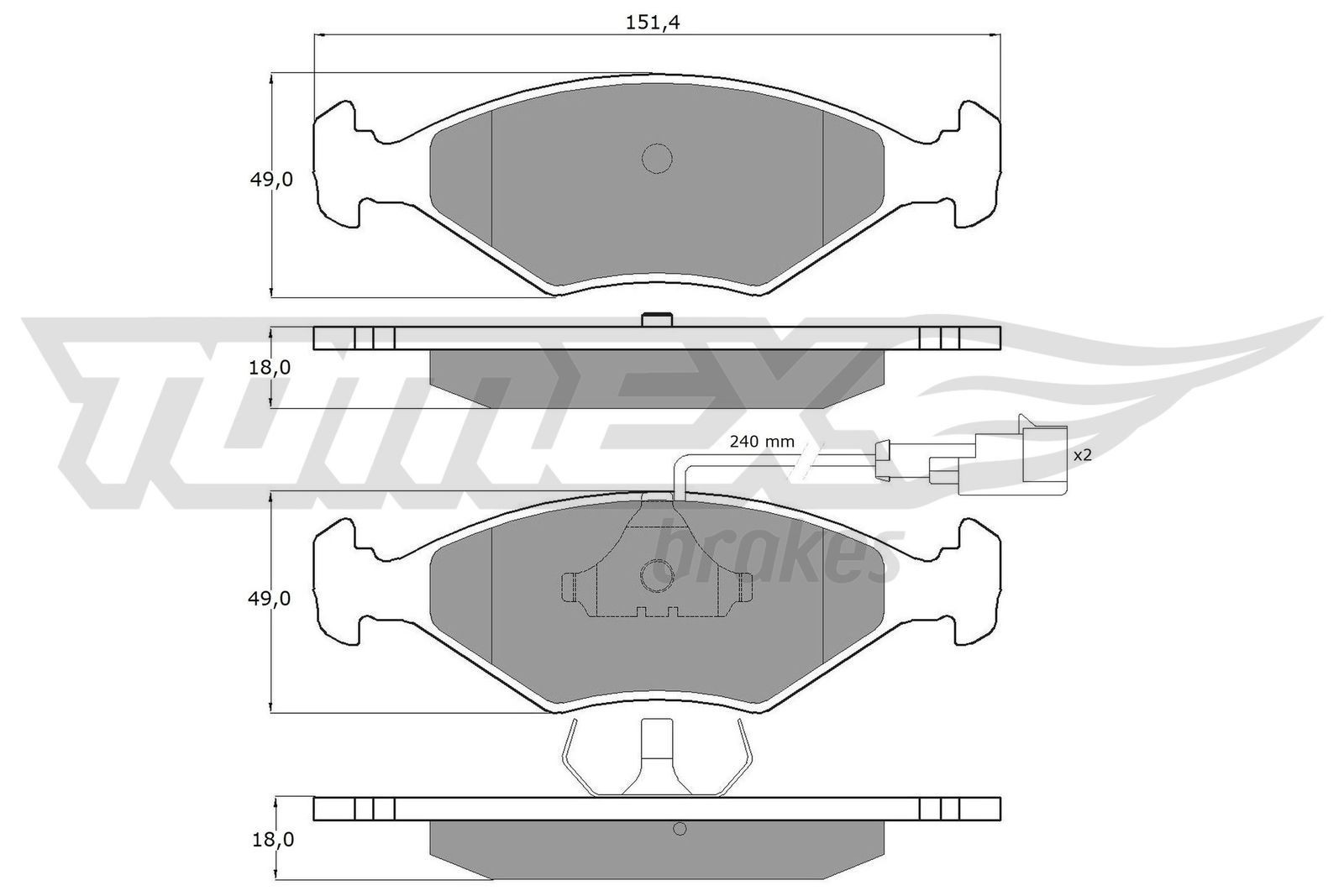 TOMEX brakes Brake pad set Article number: TX 10-791 cheaply