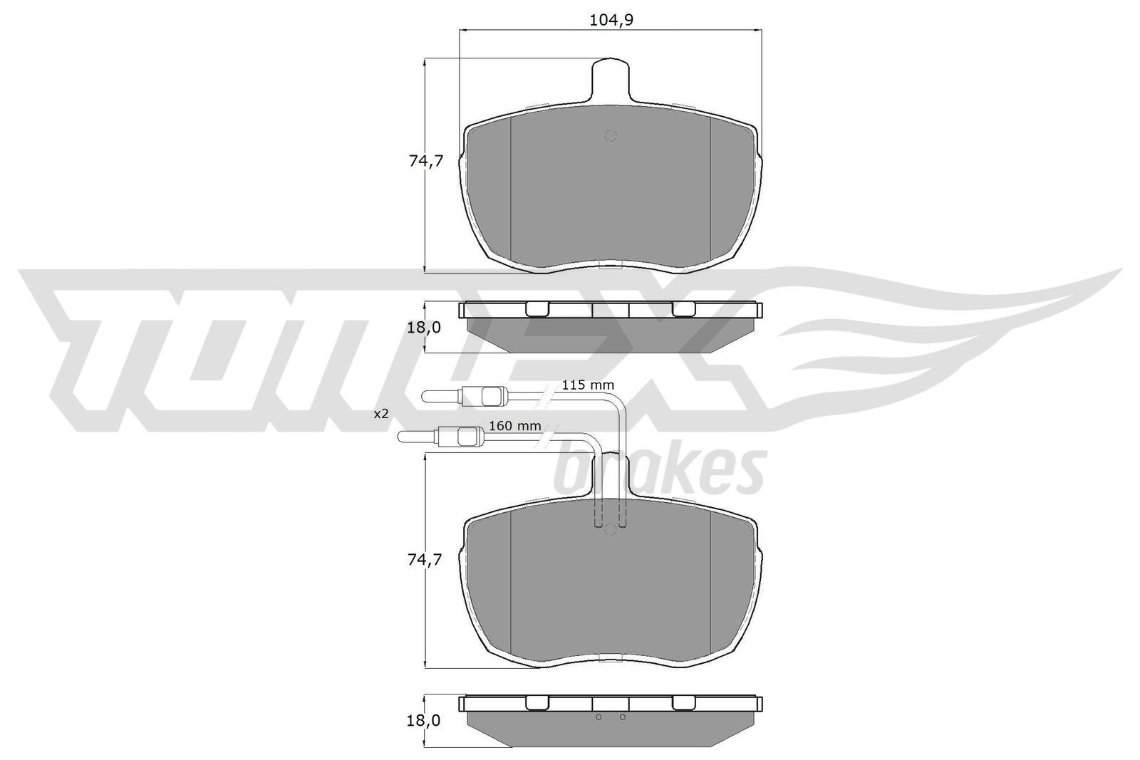 TOMEX brakes Brake pad set Article number: TX 11-22 cheaply