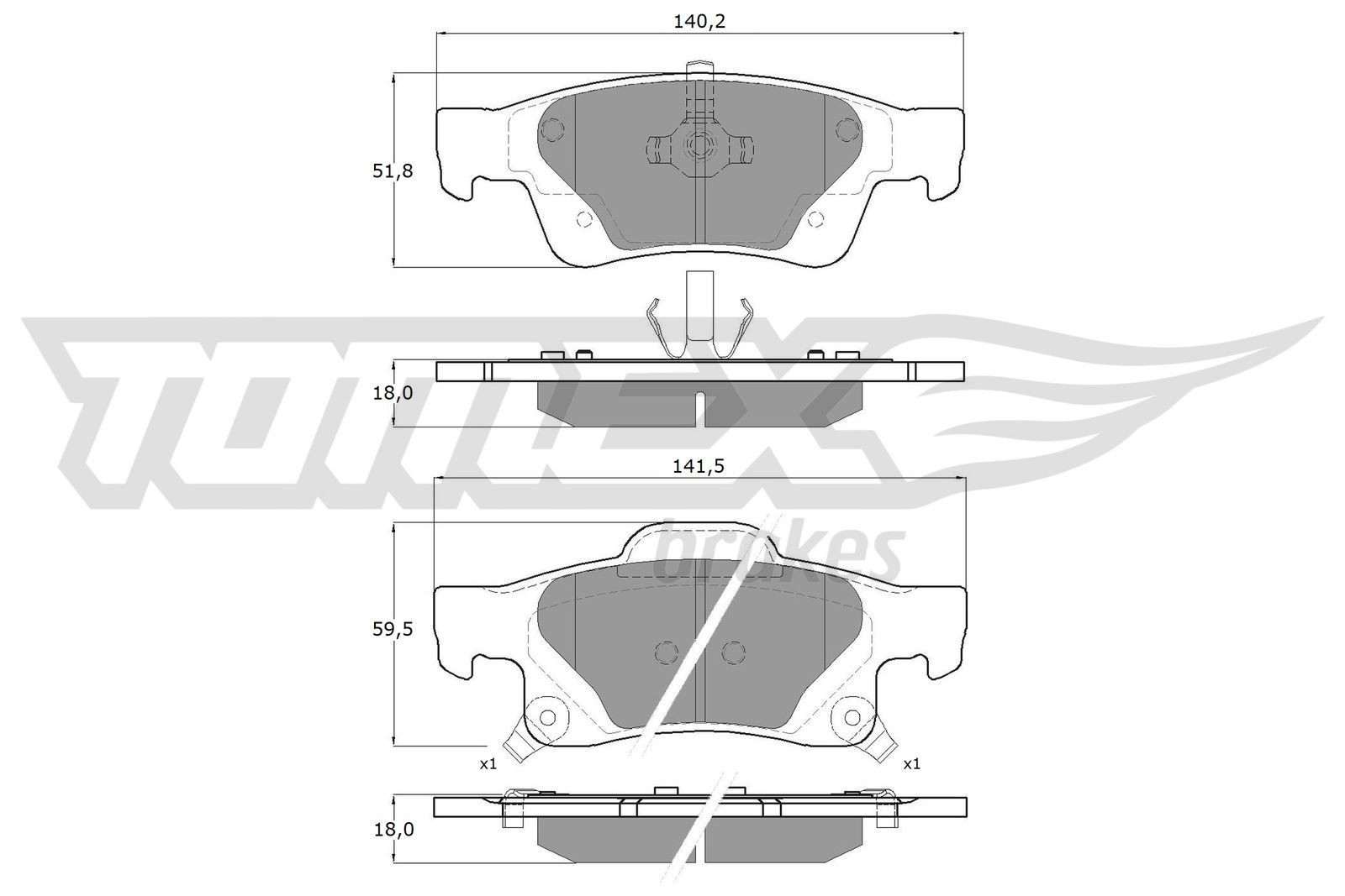 TOMEX brakes Brake pad set Article number: TX 16-91 cheaply