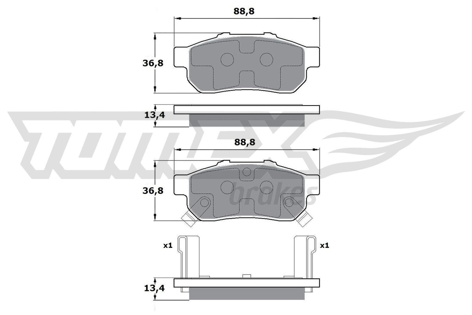 TOMEX brakes Brake pad set Article number: TX 17-22 cheaply