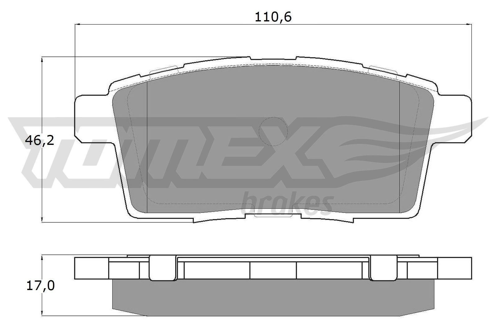 TOMEX brakes Brake pad set Article number: TX 17-43 cheaply