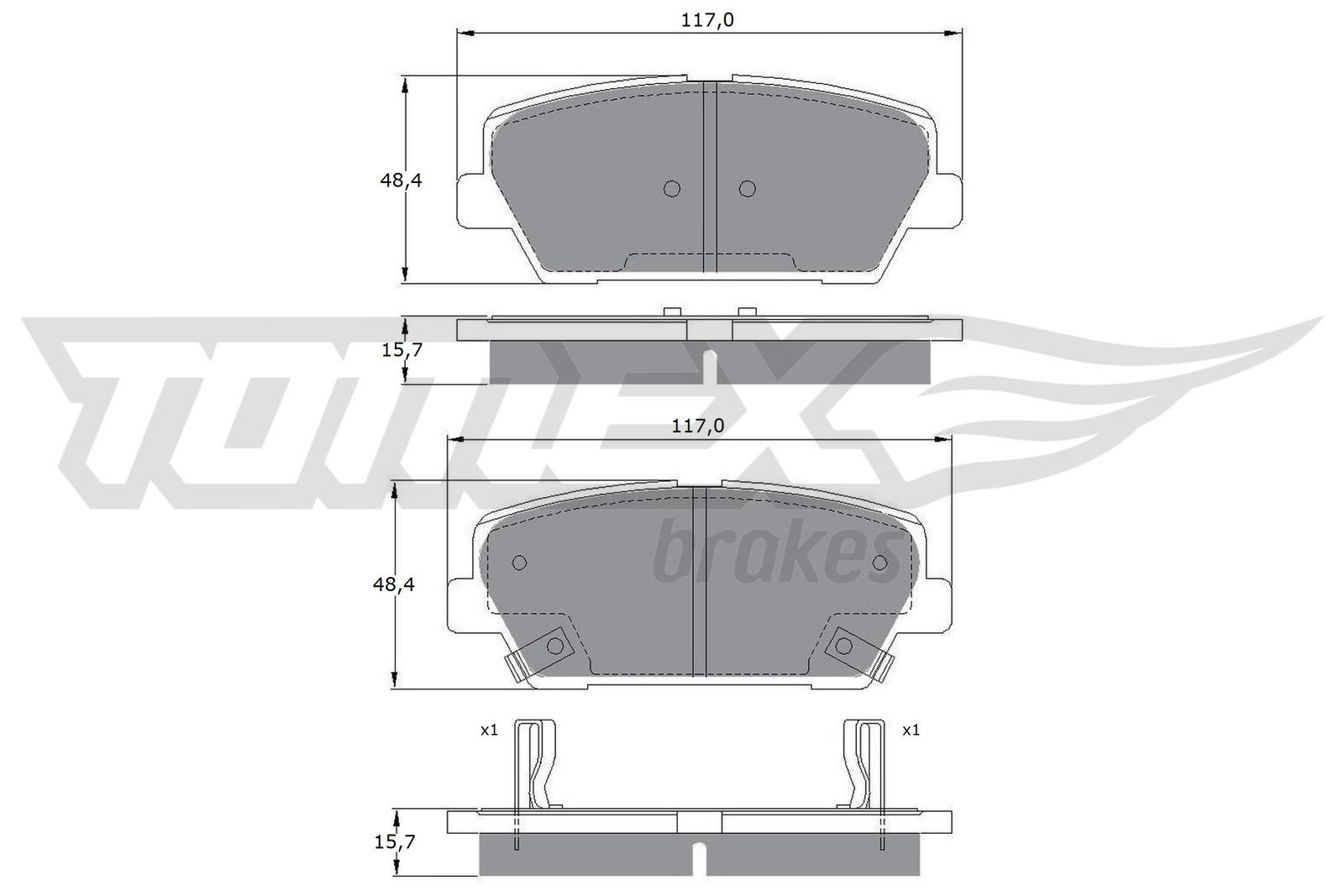 TOMEX brakes Brake pad set Article number: TX 17-45 cheaply