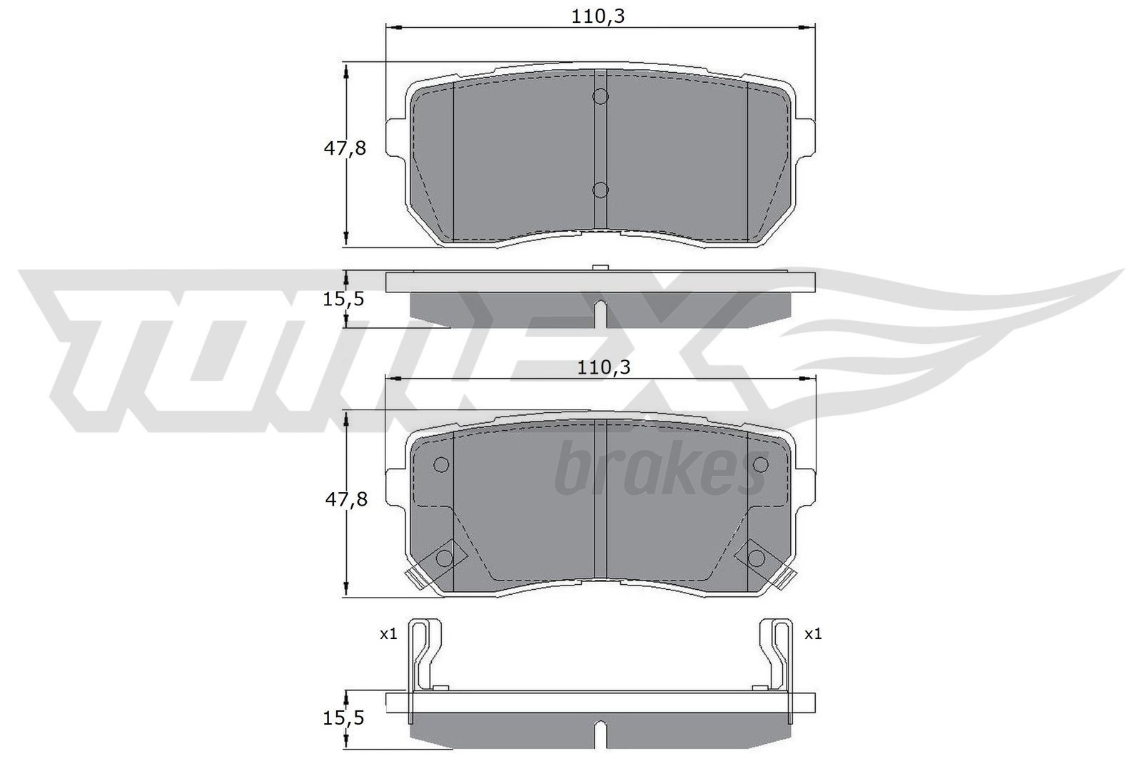 TOMEX brakes Brake pad set Article number: TX 17-50 cheaply