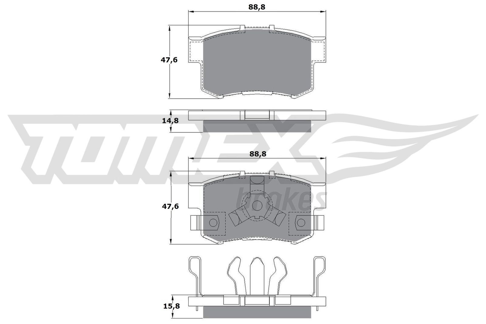 TOMEX brakes Brake pad set Article number: TX 17-53 cheaply