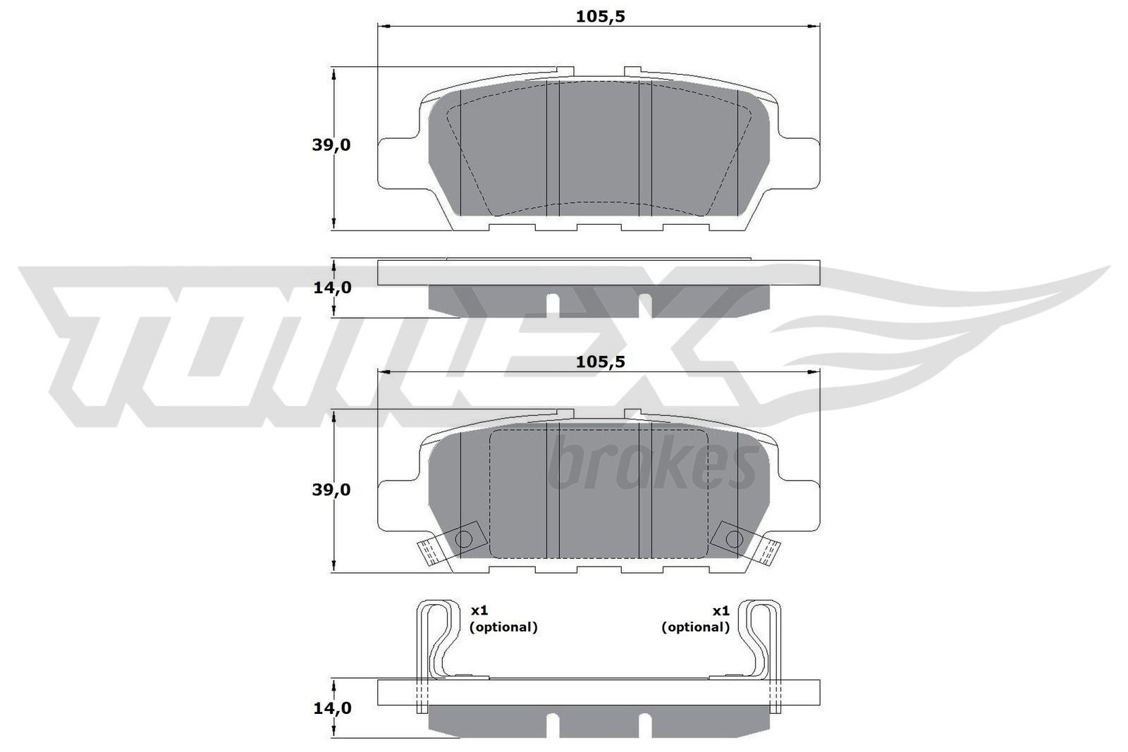 TOMEX brakes Brake pad set Article number: TX 17-57 cheaply