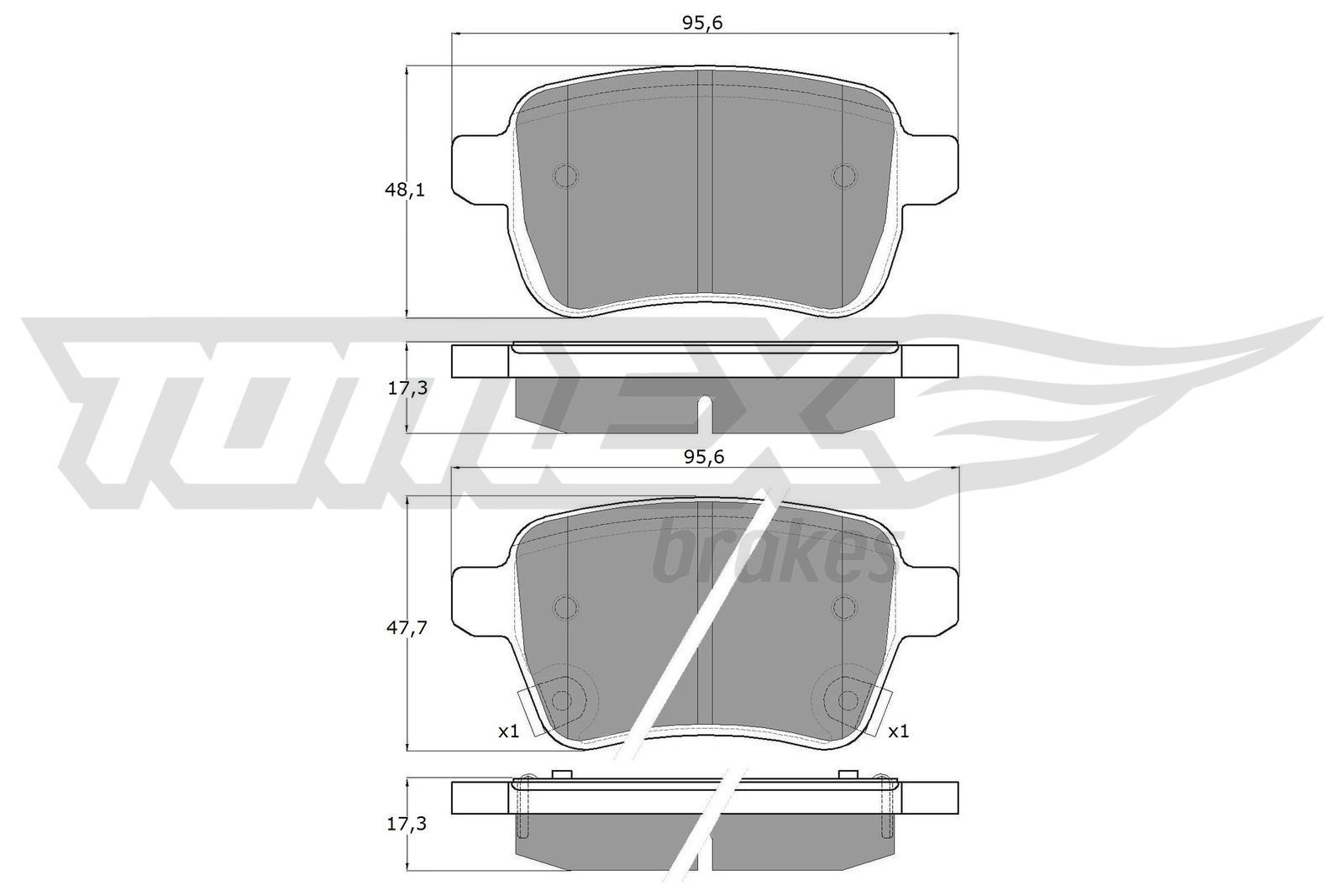 TOMEX brakes Brake pad set Article number: TX 17-94 cheaply
