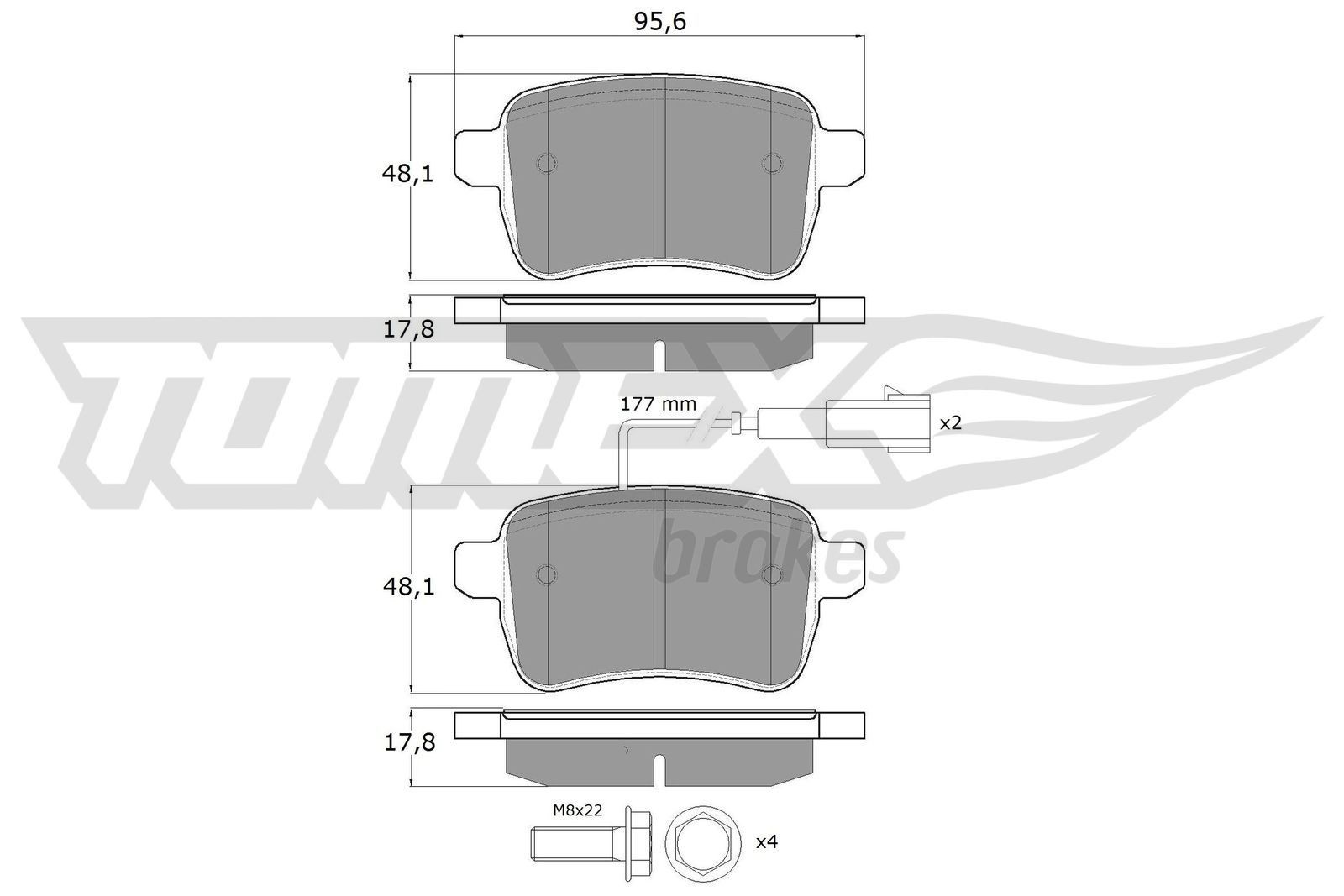 TOMEX brakes Brake pad set Article number: TX 17-941 cheaply