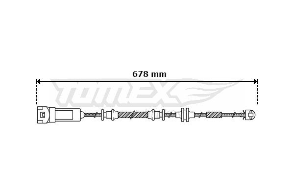 TOMEX brakes Brake pad wear sensor Article number: TX 30-48 cheaply