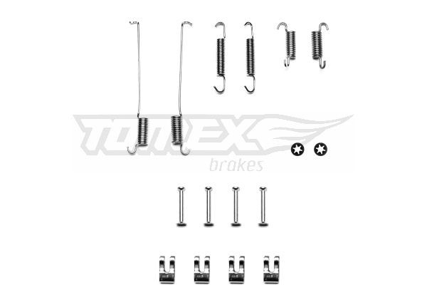 TOMEX brakes TX 40-22 Tilbehørssæt, bremsebakker KA 1.3 i ROCAM 70 HK Benzin 2008