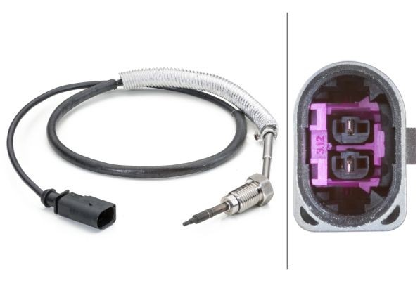HELLA Sensor, exhaust gas temperature Article number: 6PT 014 494-291 cheaply