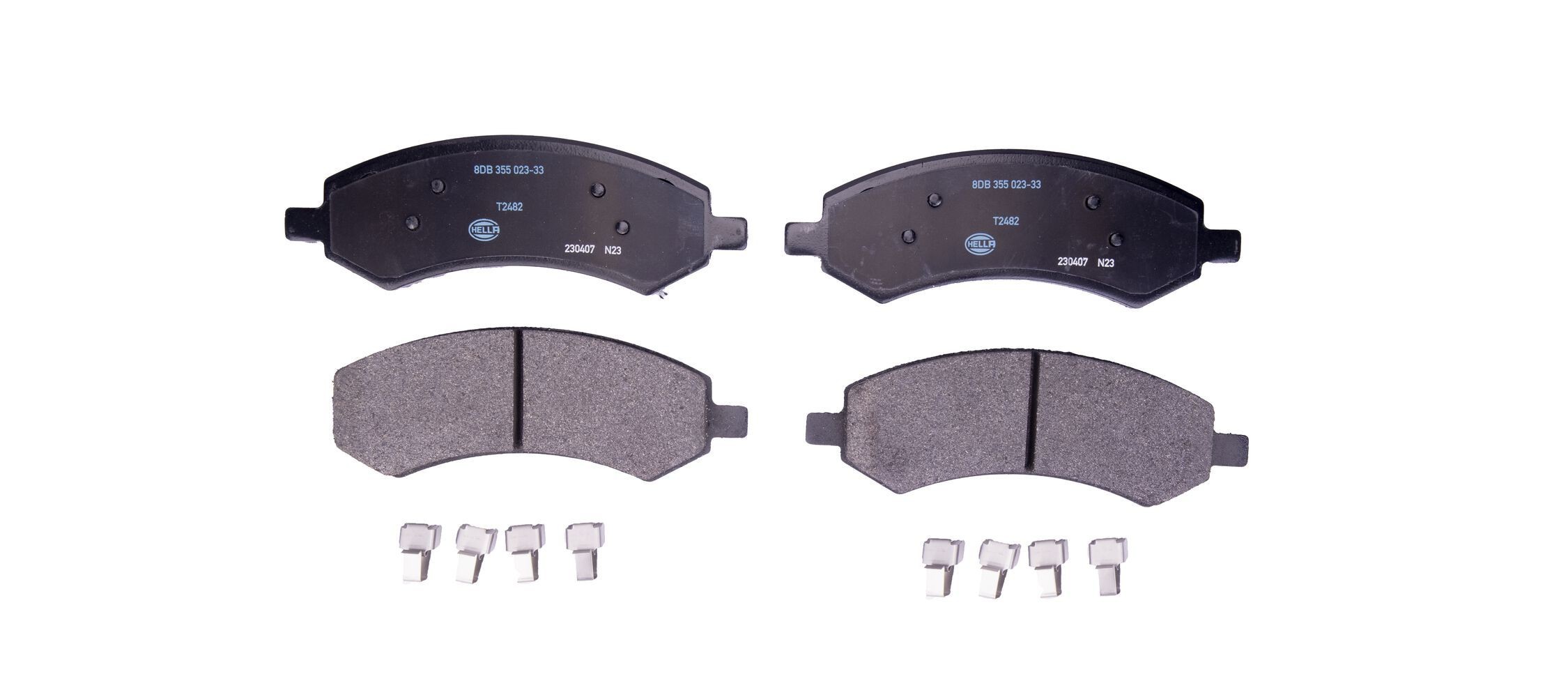 HELLA Brake pad set Article number: 8DB 355 023-331 cheaply