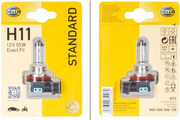 HELLA Bulb, fog light Article number: 8GH 008 358-128 cheaply