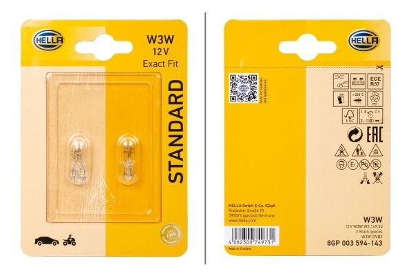 HELLA Bulb Article number: 8GP 003 594-143 cheaply