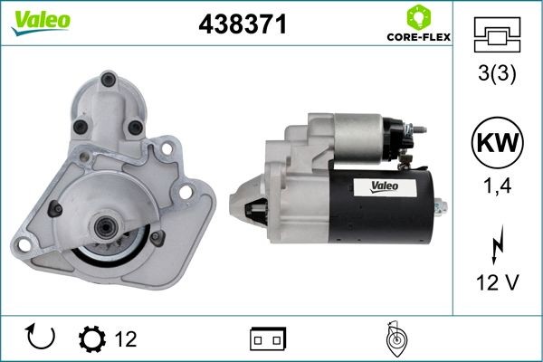 VALEO Starter motor Article number: 438371 cheaply