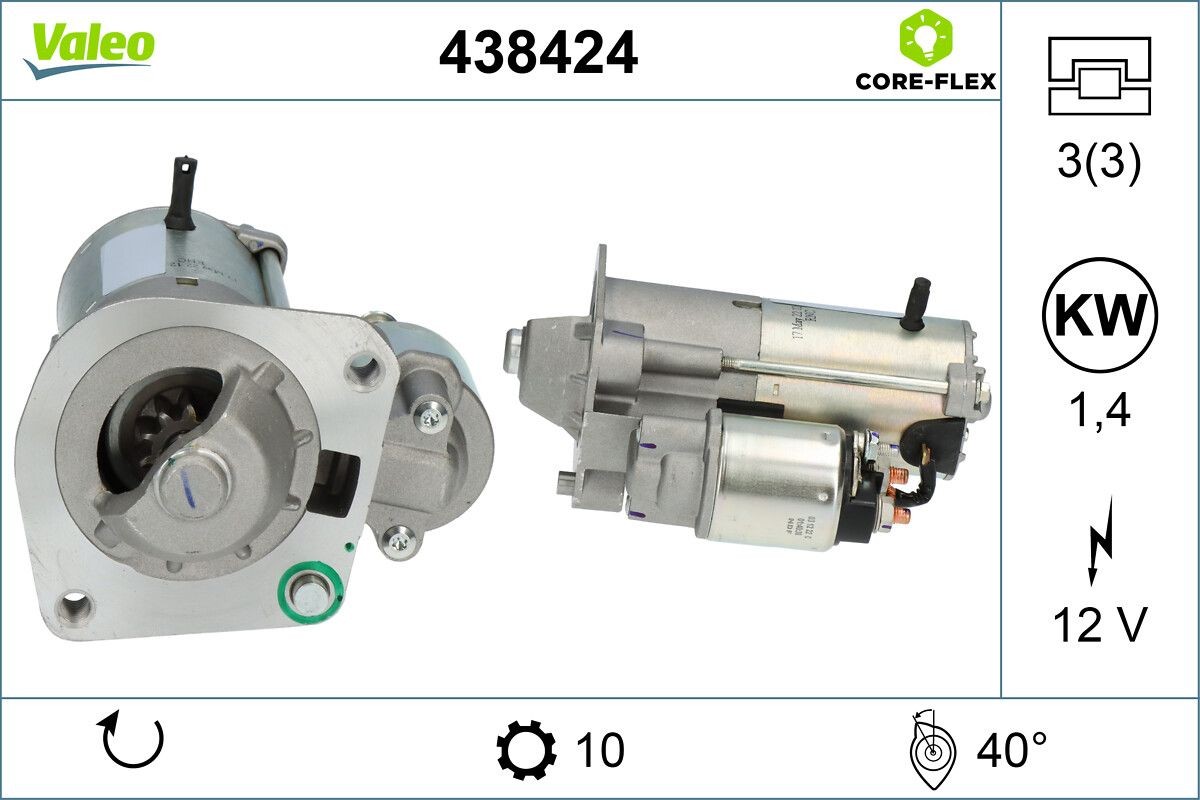 VALEO Starter motor Article number: 438424 cheaply