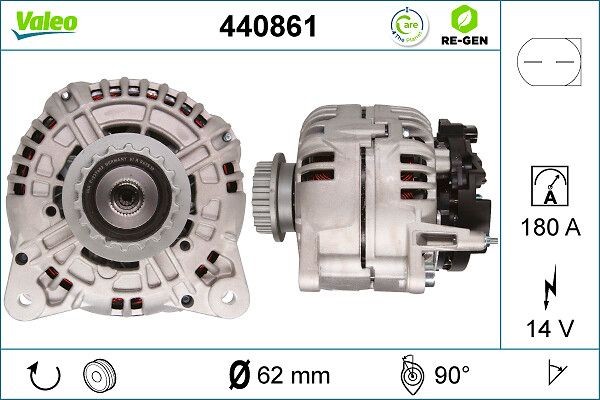 VALEO Generaator Artikli number: 440861 soodsalt