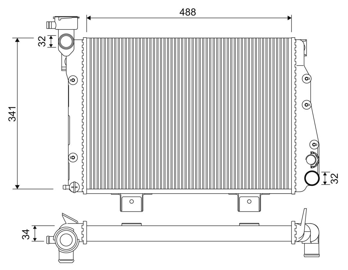 VALEO Engine radiator Article number: 701335 cheaply