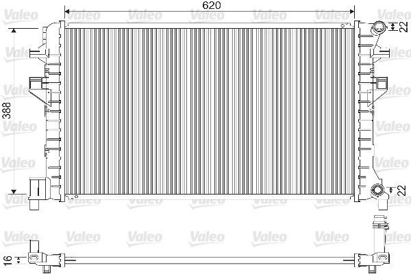 VALEO Engine radiator Article number: 733121 cheaply