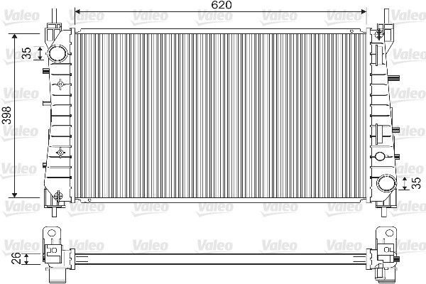 VALEO Engine radiator Article number: 733203 cheaply