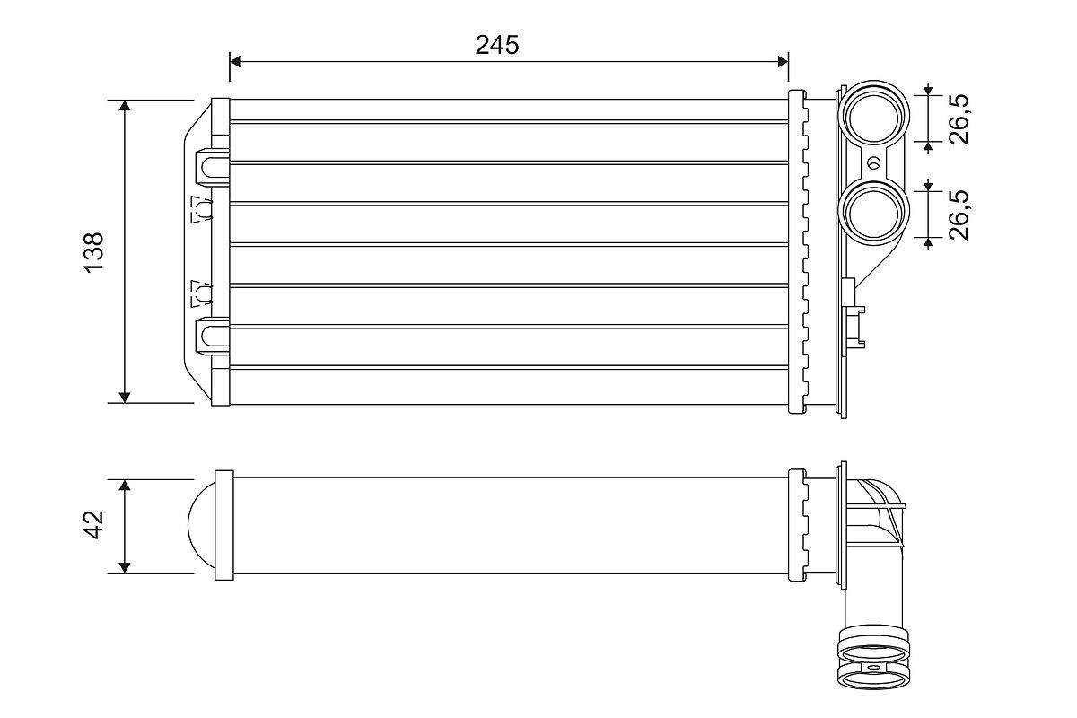 VALEO Heater matrix Article number: 811503 cheaply