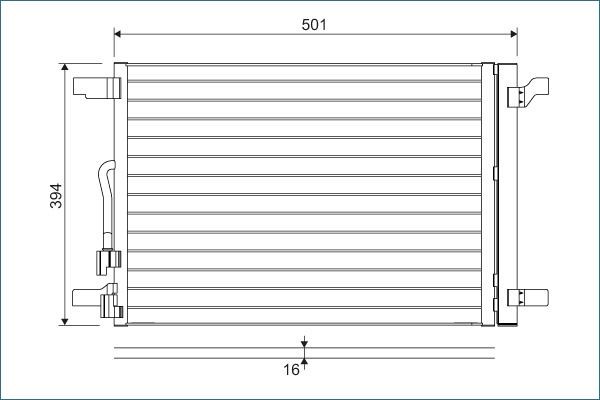 VALEO Air conditioning condenser Article number: 814301 cheaply