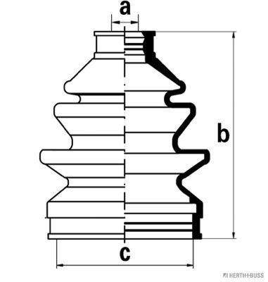 HERTH+BUSS JAKOPARTS Bellow Set, drive shaft Article number: J2860305 cheaply