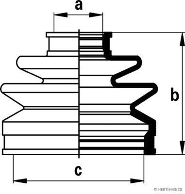HERTH+BUSS JAKOPARTS Bellow Set, drive shaft Article number: J2863009 cheaply