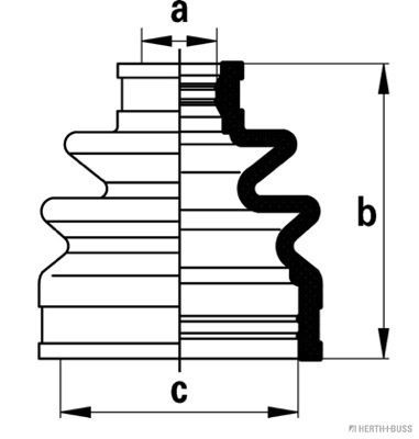 HERTH+BUSS JAKOPARTS Bellow Set, drive shaft Article number: J2885015 cheaply