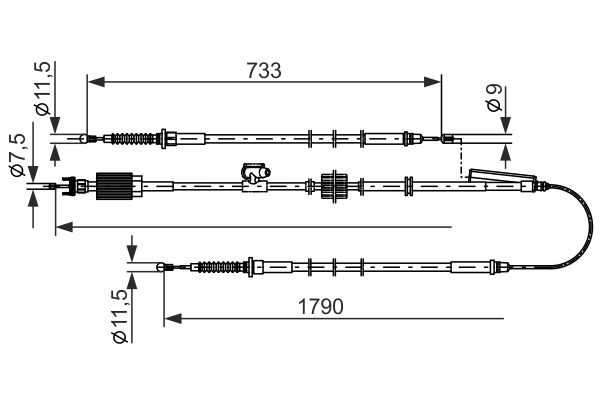 BOSCH Handbremsseil Artikelnummer: 1 987 482 803 kaufen