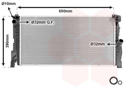 VAN WEZEL Engine radiator Article number: 06012701 cheaply