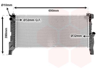 VAN WEZEL Engine radiator Article number: 06012705 cheaply