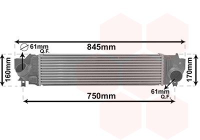 VAN WEZEL Intercooler Article number: 06014702 cheaply
