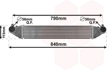 VAN WEZEL Intercooler Article number: 37014704 cheaply