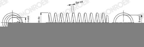MONROE Coil spring Article number: SP4083 cheaply