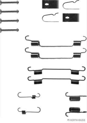 HERTH+BUSS JAKOPARTS J3568000 Tilbehørssæt, bremsebakker WAGON R+ 1.0 (RB310) 53 HK Benzin