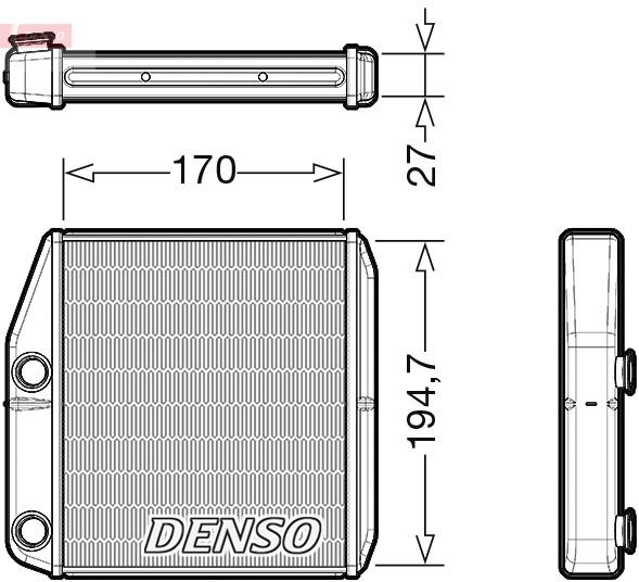 DENSO Heater matrix Article number: DRR09101 cheaply