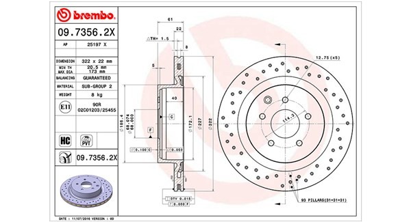 MAGNETI MARELLI Bremseskive Varenummer: 360406103902 billige