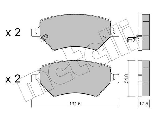 METELLI Brake pad set Article number: 22-1049-0 cheaply