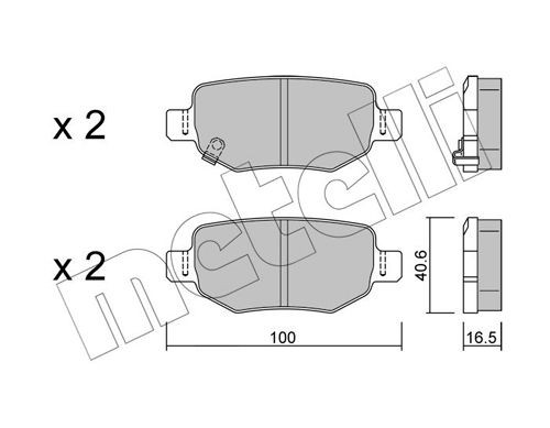 METELLI Brake pad set Article number: 22-1050-0 cheaply