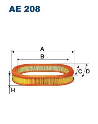 FILTRON Luftfilter Varenummer: AE 208 billige
