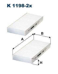 FILTRON Pollen filter Article number: K 1198-2x cheaply