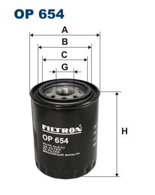 FILTRON Oil filter Article number: OP 654 cheaply