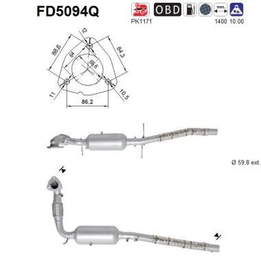 AS Diesel particulate filter Article number: FD5094Q cheaply