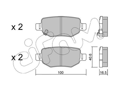 CIFAM Brake pad set Article number: 822-1050-0 cheaply