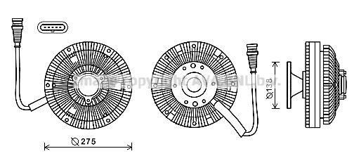 PRASCO Kobling, kølerventilator Varenummer: DFC067 billige