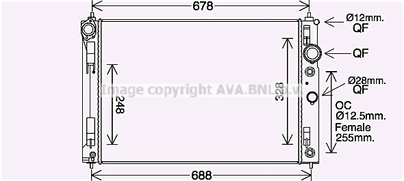 PRASCO Engine radiator Article number: DN2450 cheaply