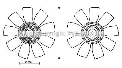 PRASCO Fan, radiator Article number: MEF278 cheaply